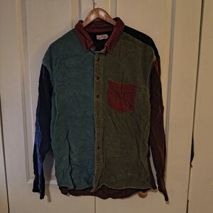 J. Crew Red and Blue Corduroy Shirt